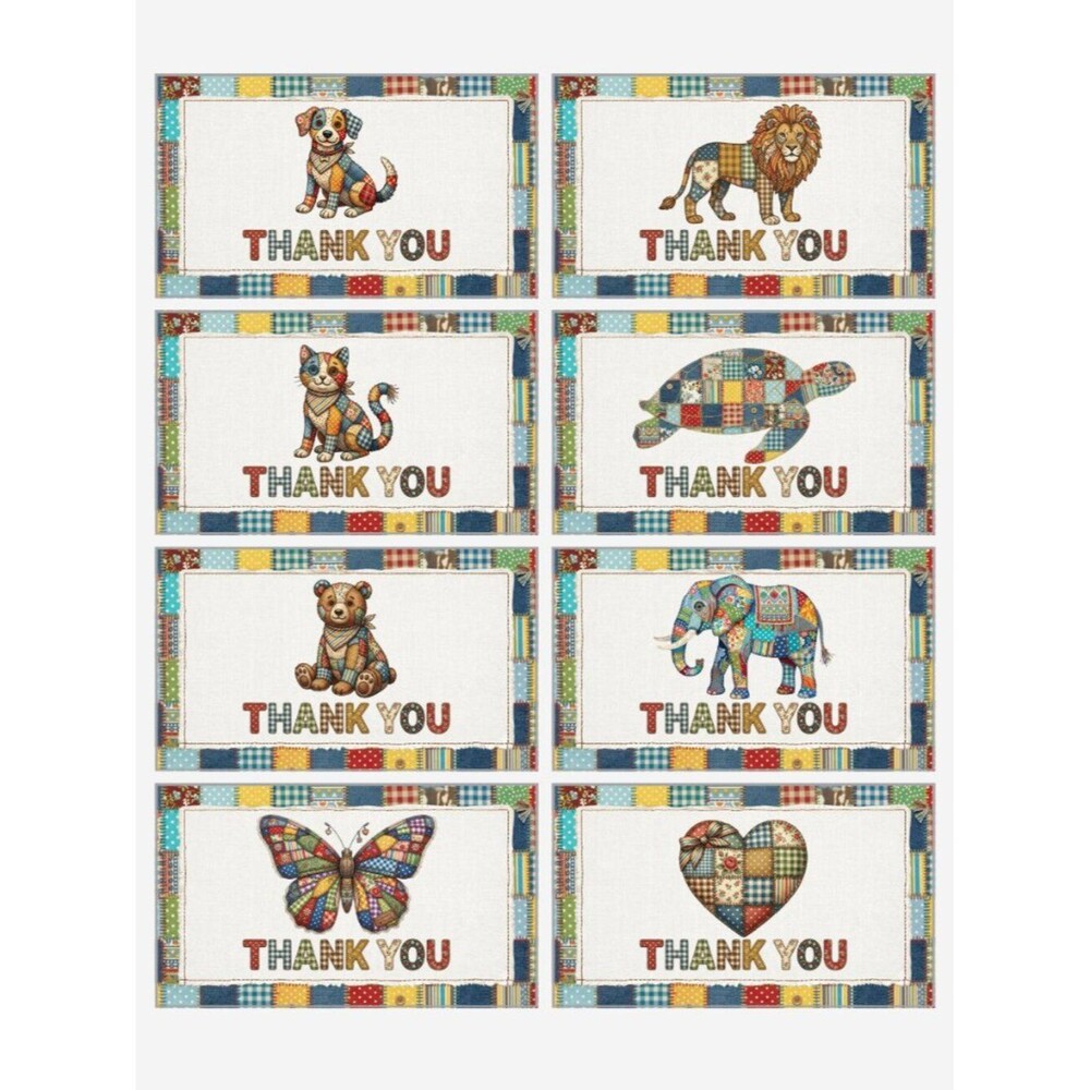 60 Patchwork Cards Design Thank You Cards